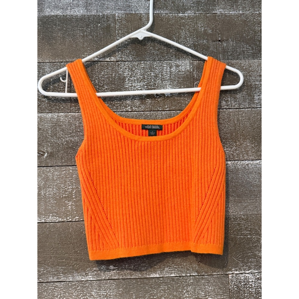 Wild Fable Knit Tank Top Womens Small Orange